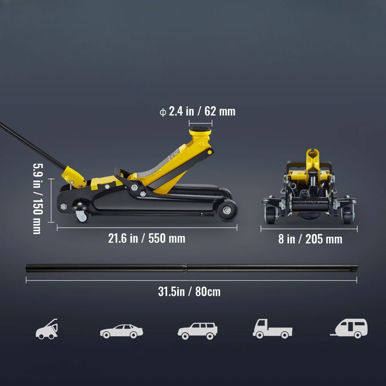Cric Pneumatique - HydraulicPneumatic™ - Auto Univers