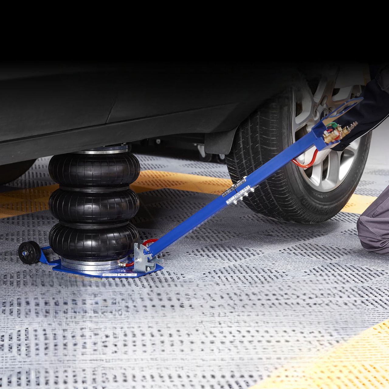 Cric Pneumatique - PneumaticJack™ - Bleu - Auto Univers