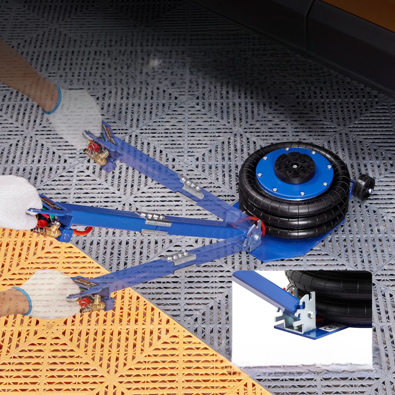 Cric Pneumatique - PneumaticJack™ - Bleu - Auto Univers